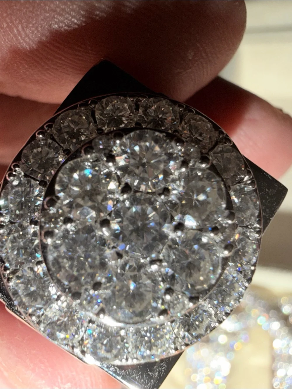 925 silver moissanite ring with 4.00ctw